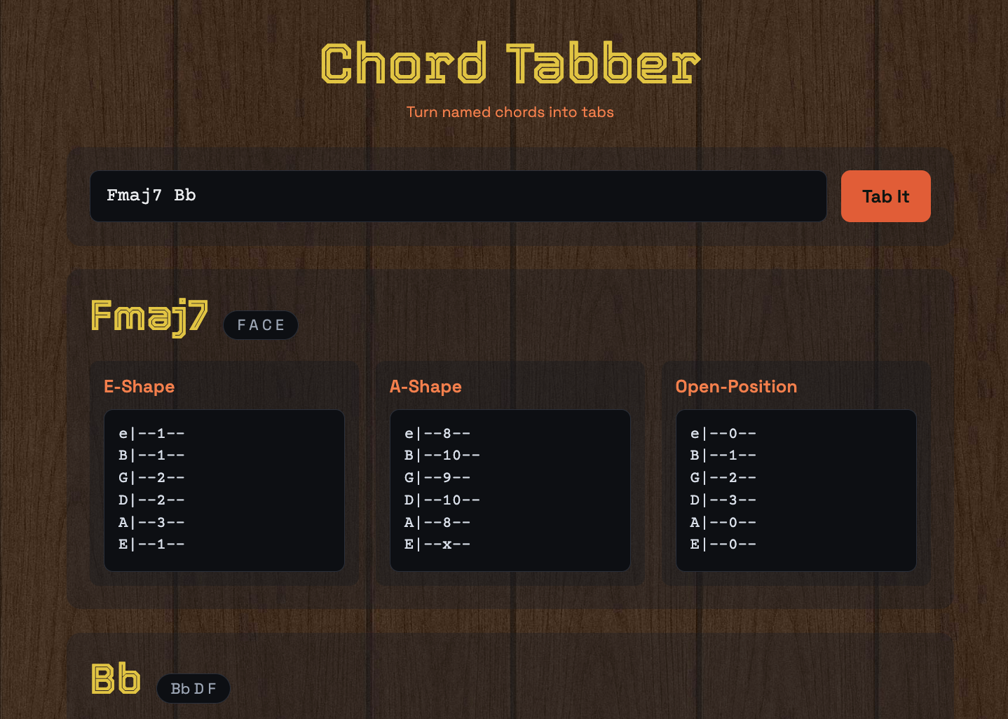 Image of the Chord Tabber app